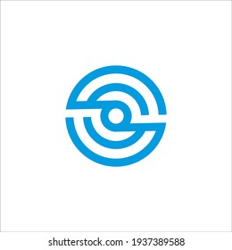 Signo vectorial de diseño de logotipo S 