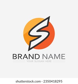 S logo font and S letter logo design vector grahic
