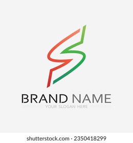 S logo font and S letter logo design vector grahic