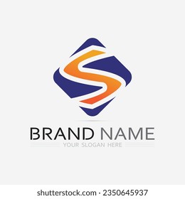 S logo font and S letter logo design vector grahic