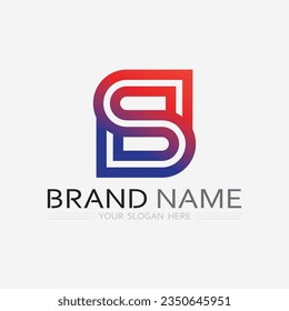 S logo font and S letter logo design vector grahic