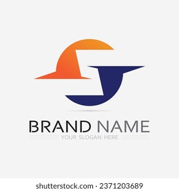 S logo font and S letter logo design vector grahic