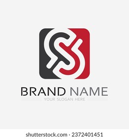 S logo font and S letter logo design vector grahic
