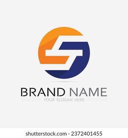 S logo font and S letter logo design vector grahic