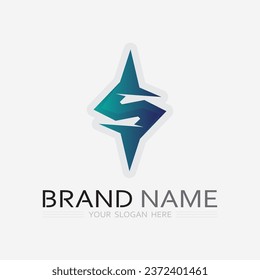 S logo font and S letter logo design vector grahic