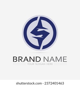 S logo font and S letter logo design vector grahic