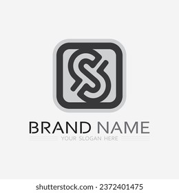 S logo font and S letter logo design vector grahic