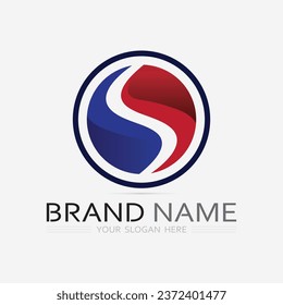 S logo font and S letter logo design vector grahic