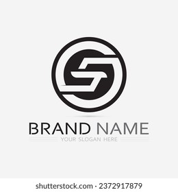 S logo font and S letter logo design vector grahic