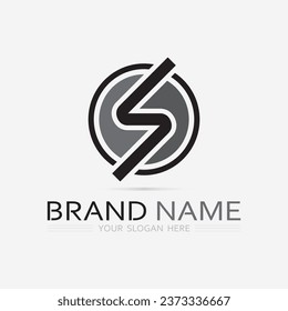 S logo font and S letter logo design vector grahic