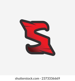 S logo font and S letter logo design vector grahic