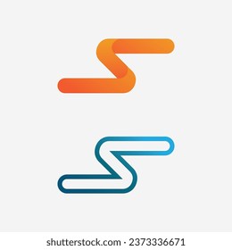 S logo font and S letter logo design vector grahic