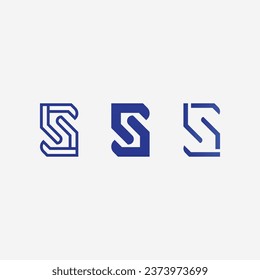 S logo font and S letter logo design vector grahic