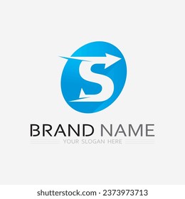 S logo font and S letter logo design vector grahic