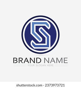 S logo font and S letter logo design vector grahic