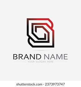 Tipo de letra del logotipo de S y diseño del logotipo de la letra S Grahic