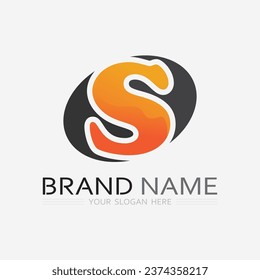 S logo font and S letter logo design vector grahic