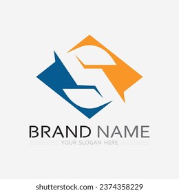 S logo font and S letter logo design vector grahic