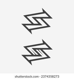 S logo font and S letter logo design vector grahic