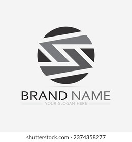 Tipo de letra del logotipo de S y diseño del logotipo de la letra S Grahic