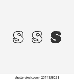 Tipo de letra del logotipo de S y diseño del logotipo de la letra S Grahic