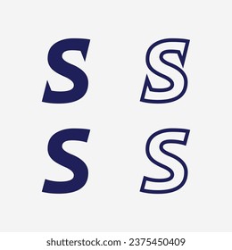 S logo font and S letter logo design vector grahic