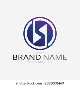 Tipo de letra del logotipo de S y diseño del logotipo de la letra S Grahic