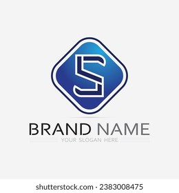 S logo font and S letter logo design vector grahic