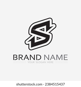 Tipo de letra del logotipo de S y diseño del logotipo de la letra S Grahic