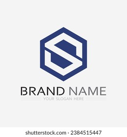 Tipo de letra del logotipo de S y diseño del logotipo de la letra S Grahic