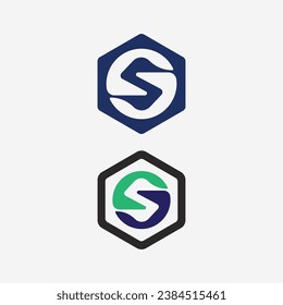 S logo font and S letter logo design vector grahic
