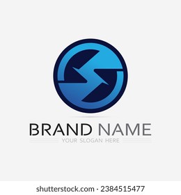 S logo font and S letter logo design vector grahic
