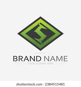 S-Logo-Schriftart und S-Buchstaben-Logo-Design, Vektorgrafik