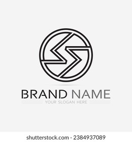 S logo font and S letter logo design vector grahic