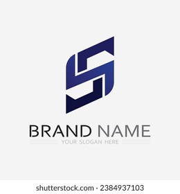 S logo font and S letter logo design vector grahic