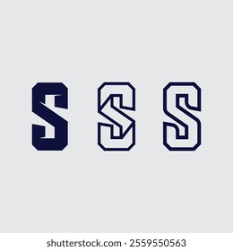 S logo font and S letter logo design vector grahic