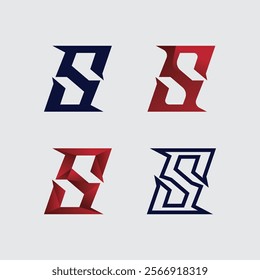 S logo font and S letter logo design vector grahic