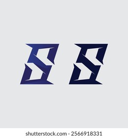 S logo font and S letter logo design vector grahic