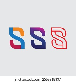 S logo font and S letter logo design vector grahic