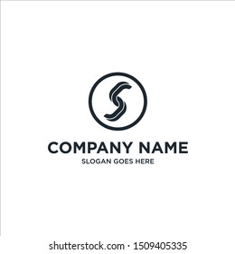 S logo in the form of chains are interrelated, can be used for technology companies, and other businesses that use the initials S