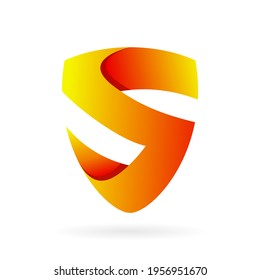 icono del vector del logotipo de la letra escudo
