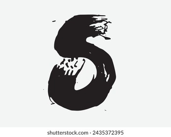 S logo handlettering typography ink brush