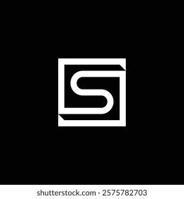 The "S" logo has a minimalist and modern design with curved lines within a square frame, creating an elegant and structured impression.
Suitable for technology, design or personal branding companies.