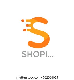 S logo icon design for shop