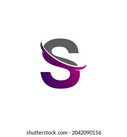 S Logo icon design with simple style
