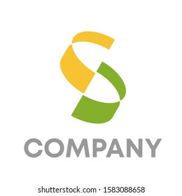 S logo icon design template sign