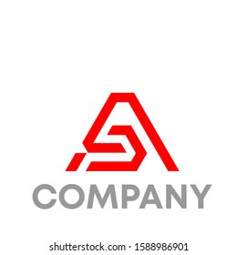 a s logo icon design template sign
