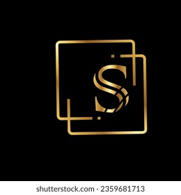 Design des Creative-Golden-letzteren Logos