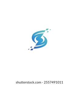 S logo icon propeller element vector technology