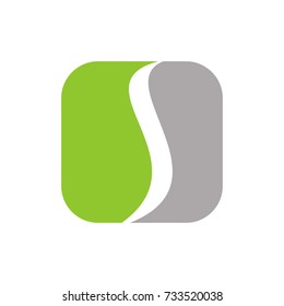 S logo initial letter design template vector